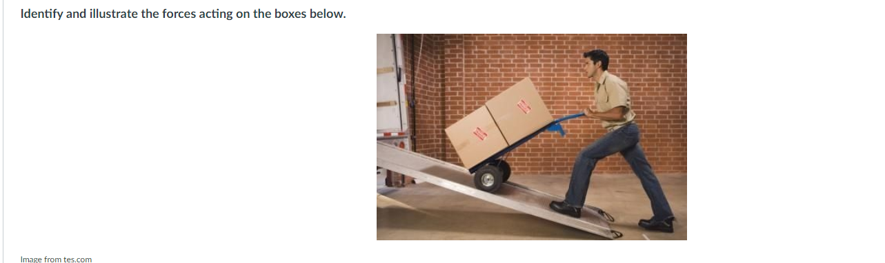 Identify And Illustrate The Forces Acting On The Boxes Below Image From Tes Com 1