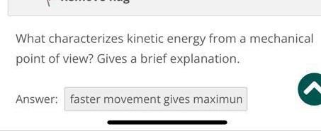 What Characterizes Kinetic Energy From A Mechanical Point Of View Gives A Brief Explanation Answer Faster Movement Gi 1