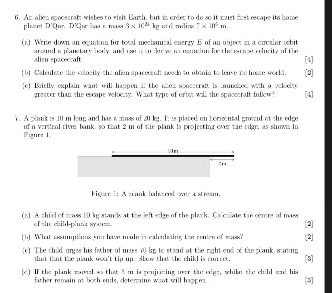 6 An Alien Spacecraft Wishes To Visit Earth But In Order To Do So It Must First Escape Its Home Planet D Qar D Qar Ha 1