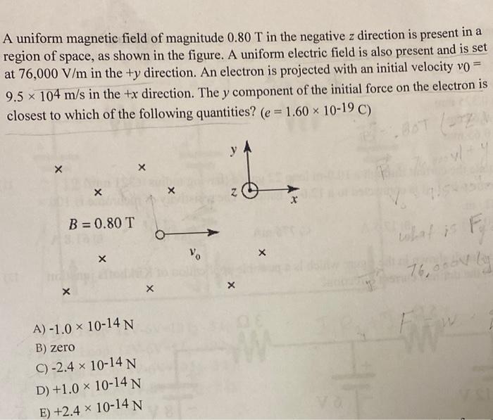 A Uniform Magnetic Field Of Magnitude 0 80 T In The Negative Z Direction Is Present In A Region Of Space As Shown In Th 1