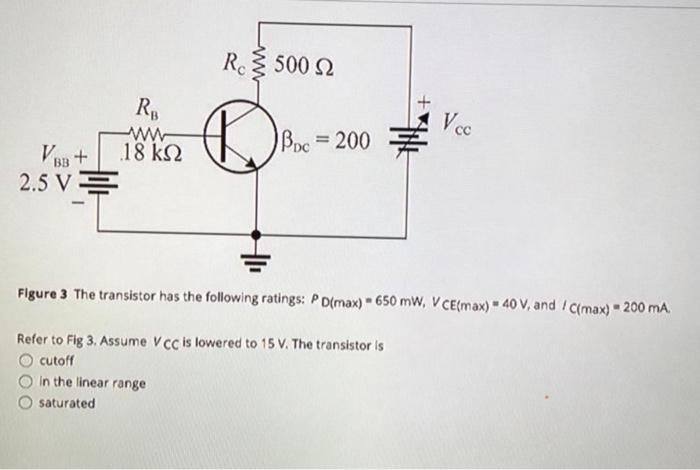 Rc 3 500 S2 R V Cc Dax V Bpc 200 18 K92 Bb 2 5 V Figure 3 The Transistor Has The Following Ratings Pd Max 650 Mw 1