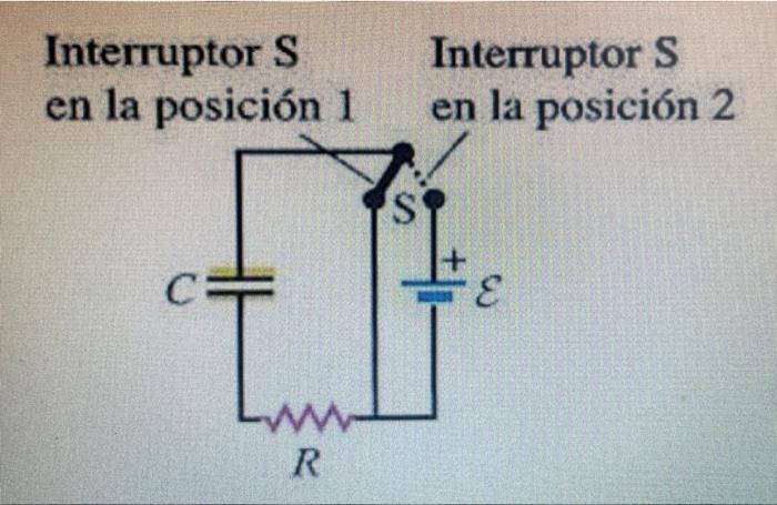 A Capacitor With C 1 50 10 5 F Is Connected As Shown In The Figure To A Resistor R 980 0 And A Source Of Emf With 1