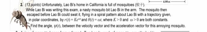 Lao Bi S Home In California Is Full Of Mosquitoes While Lao Bi Was Writing This Exam A Nasty Mosquito Bit Lao Bi In Th 1