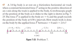7 A 3 0 Kg Body Is At Rest On A Frictionless Horizontal Air Track When A Constant Horizontal Force Facting In The Posit 1