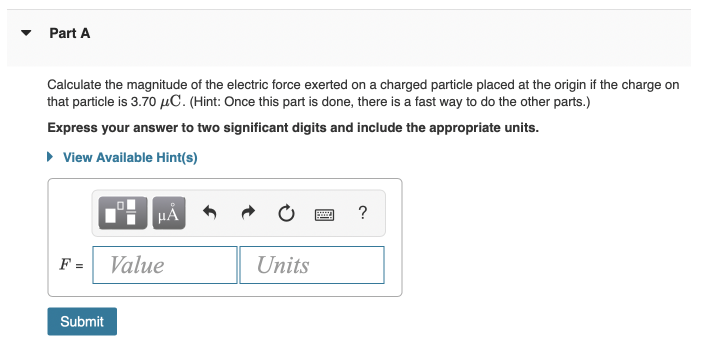 A Particle Carrying A Charge Of 32 0 Nc Is Located At 10 0 Nm 95 0 Nm And A Particle Carrying A Charge Of 98 0 Nc 2