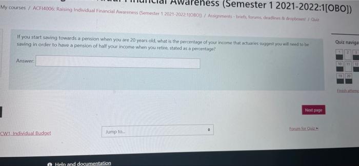 Hess Semester 1 2021 2022 1 Obo My Courses Acf 4806 Raising Individual Financial Awareness Semester 1 2021 2022 1 1