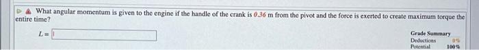 Problem 7 Suppose You Start An Antique Car By Exerting A Force Of 330 N On Its Crank For 0 37 S Ndomized Variables 2