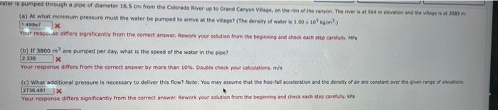 Water Is Pumped Through A Pipe Of Diameter 16 5 Cm From The Colorado River Up To Grand Canyon Viage On The Of The Carvy 1