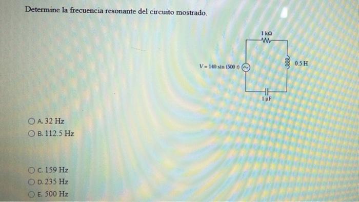 Determine The Resonant Frequency Of The Displayed Circuit 1