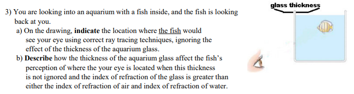 Glass Thickness 3 You Are Looking Into An Aquarium With A Fish Inside And The Fish Is Looking Back At You A On The D 1