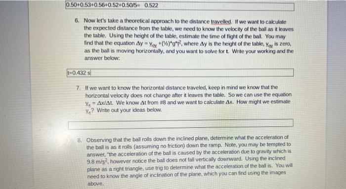 0 50 0 53 0 56 0 52 0 50 5 0 522 6 Now Let S Take A Theoretical Approach To The Distance Travelled If We Want To Calcu 1
