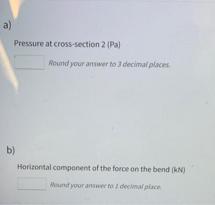 Water Is Flowing In A Band Which Flows From Horizontal To Vertically Upward As Shown In The Figure Below The Diameter O 2