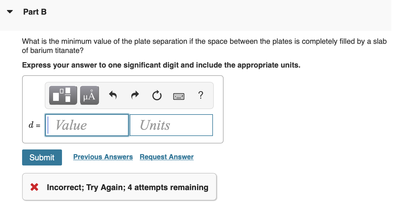 Problem 26 60 You Want To Maintain A Potential Difference Of 3000 V Between The Plates Of A Parallel Plate Capacitor 3