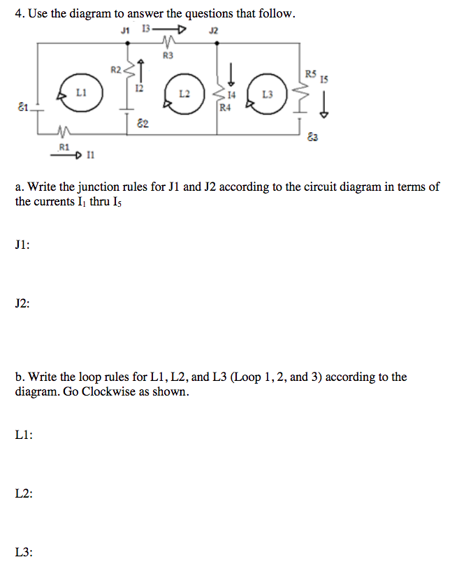 4 Use The Diagram To Answer The Questions That Follow J1 13 J2 R3 R2 R5 15 01 010 12 L2 L3 1 14 R4 2 M R1 3 11 A 1