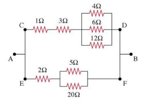 Find The Equivalent Resistance Between Points A And B In The Drawing 1