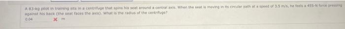 A 83 Ko Pot In Traing Sites In A Centuge That In His Seat Around A Centras When The Setmaving In Its Chat A Speed Of 3 1