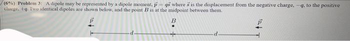 6 Problem 3 Adipole May Be Represented By A Dipole Moment P Qs Where It Is The Displacement From The Negative Cha 1