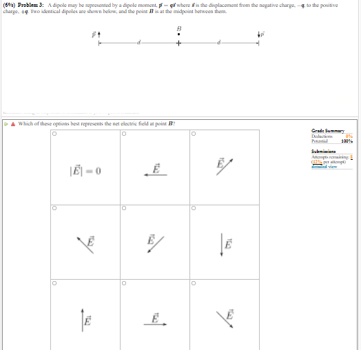 69 Problem 3 Adipole May Be Represented By A Dipole Moment P Where Is The Displacement From The Negative Charge To 1