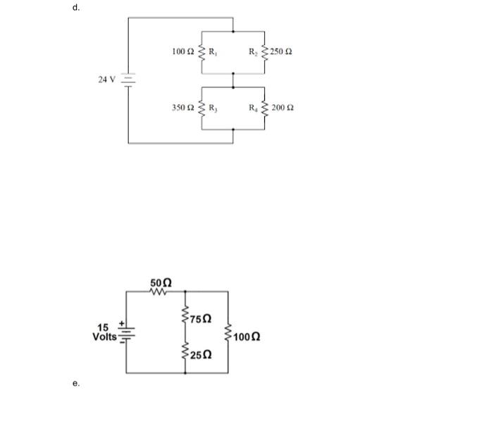 Hw 14 Dc Circuit Analysis Directions Show Complete Work To Get Full Credit 1 Find The Total Resistance You Can Use 2