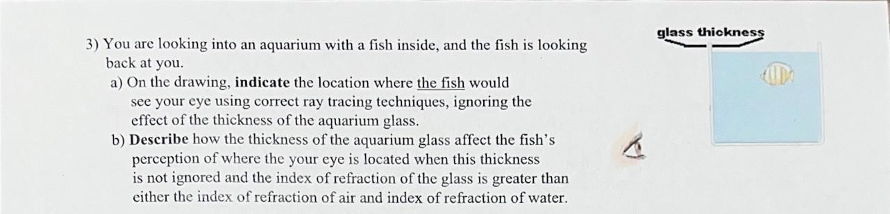 Glass Thickness 3 You Are Looking Into An Aquarium With A Fish Inside And The Fish Is Looking Back At You A On The D 1