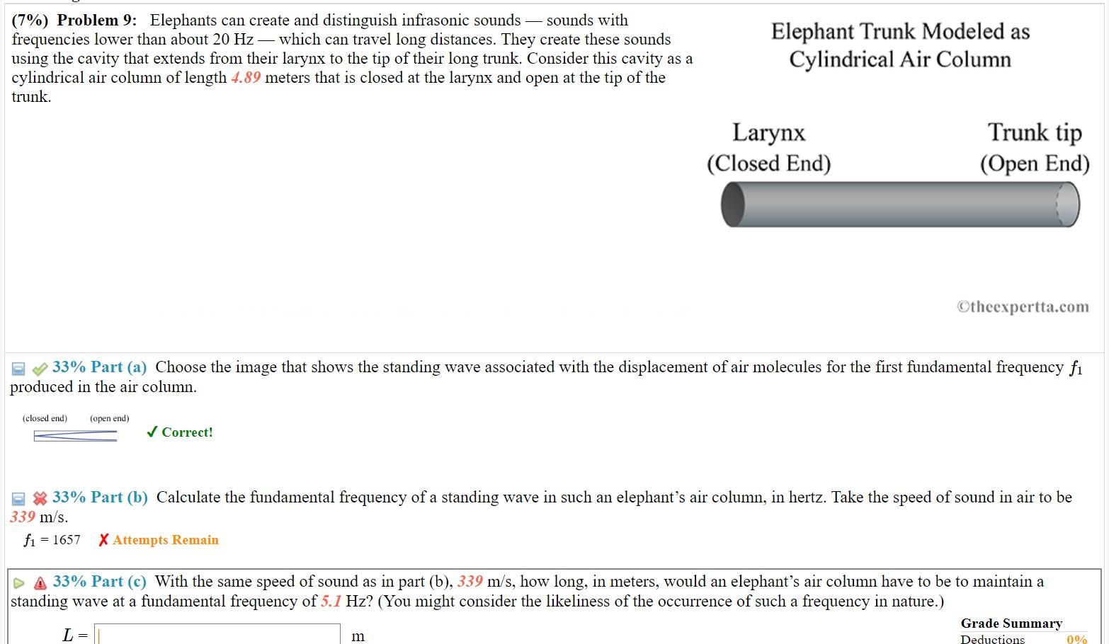 7 Problem 9 Elephants Can Create And Distinguish Infrasonic Sounds Sounds With Frequencies Lower Than About 20 Hz 1