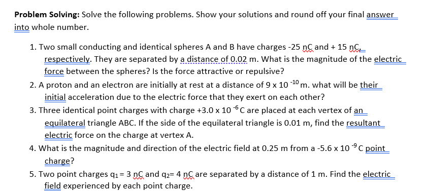 Problem Solving Solve The Following Problems Show Your Solutions And Round Off Your Final Answer Into Whole Number 1 1