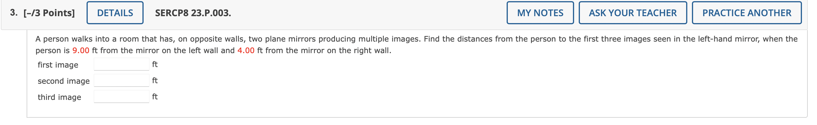 3 13 Points Details Sercp8 23 P 003 My Notes Ask Your Teacher Practice Another A Person Walks Into A Room That Has 1