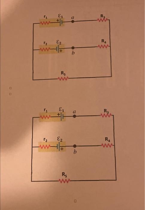 A The Current In Each Horizantal Branch B The Potential Difference Vab Of Point A Relative To Point B E1 12v 1