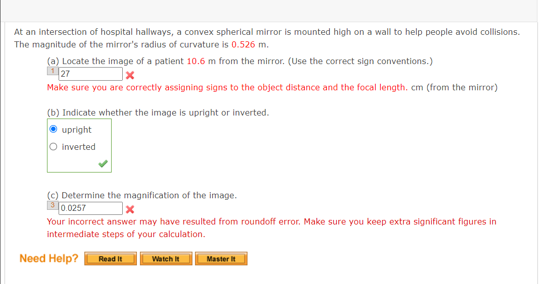At An Intersection Of Hospital Hallways A Convex Spherical Mirror Is Mounted High On A Wall To Help People Avoid Collis 1