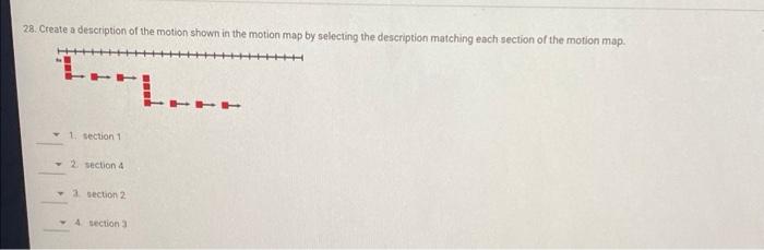 28 Create A Description Of The Motion Shown In The Motion Map By Selecting The Description Matching Each Section Of The 1