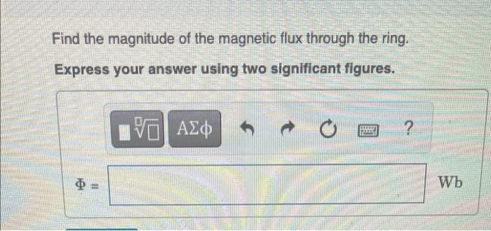 A 6 8x10 2 T Magnetic Field Passes Through A Circular Ring Of Radius 3 3 Cm At An Angle Of 24 With The Normal Find 2