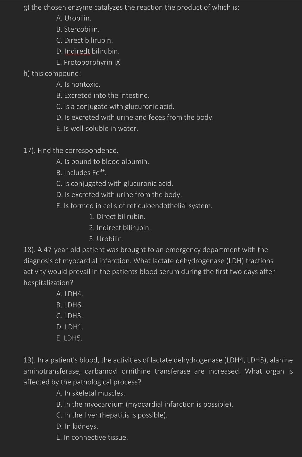 1 Choose The Correct Answers In Erythrocytes The Glucose Enters To The Following Metabolic Pathways A Glycogen Synth 5