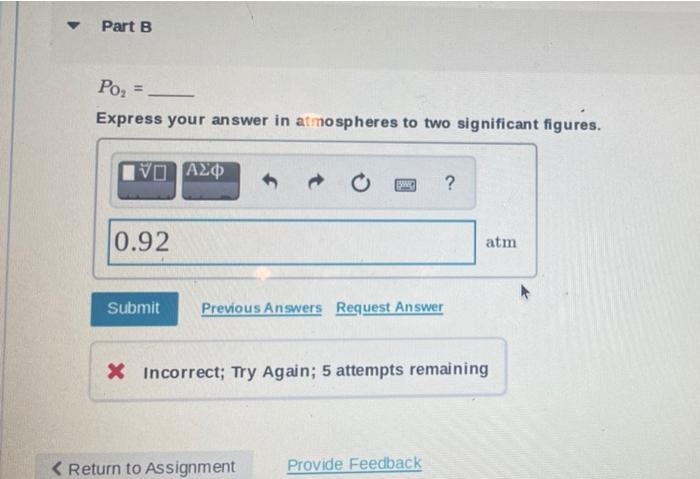 Chapter 8 Attempt 1 Problem 8 114 Clinical Applications Rev Ce A Gas Mixture With A Total Pressure Of 4 6 M Is Use 2