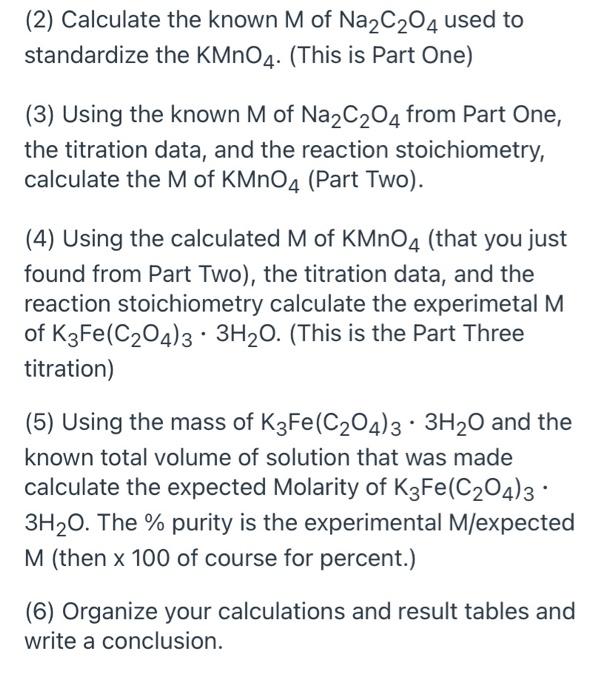 Redox Titrimetric Analysis Of Ksfe C204 3 3h 0 Introduction Potassium Ferrioxalate Trihydrate K Fe C O 3h O Has Long 8