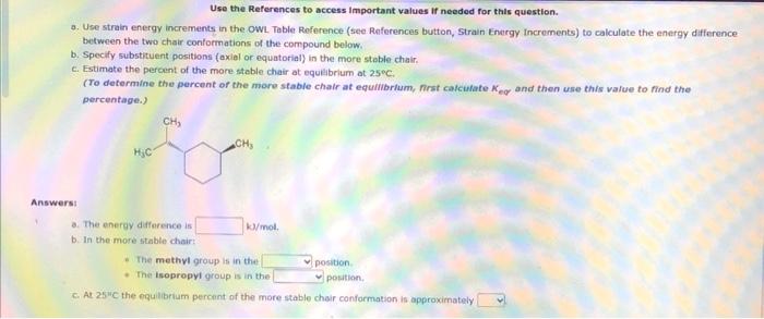 Use The References To Access Important Values If Needed For This Question 3 Use Strain Energy Increments In The Owl Ta 1