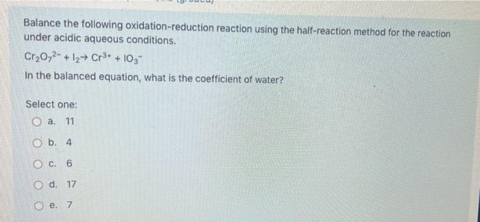 In The Reaction Below Which Species Is The Oxidising Agent 2hcio Aq Co S 2h Aq Co2 Aq Cl2 G 2h2o 1 2