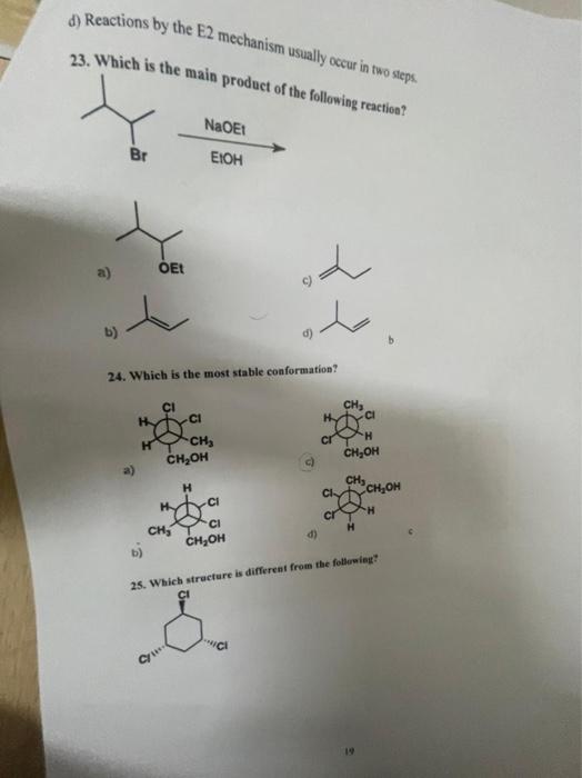 D Sni Reactions Usually Occur In Two Steps 16 Which Is The Least Reactive Compound By The Ss2 Mechani A Ch Ch Ch Ch 2