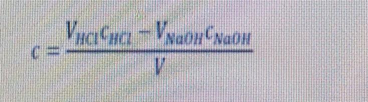 Calculations Table How Do We Calculate The Consetration C In The Tabel Via This Formula 3