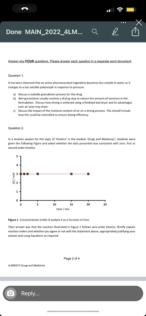Done Main 2022 4lm Xa Answer Any Four Questions Please Answer Each Question In A Separate Word Document Question 1