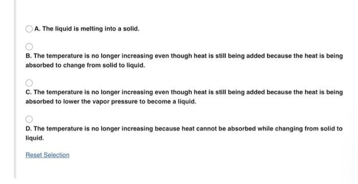What Is Occurring During The Flat Section Of The Graph Below On The Red Arrow Labeled Melting Between Solid And Liquid 2