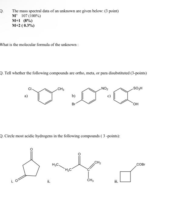 Name The Following Compounds Using Iupac Nomenclature 10 Points Choose Any Five If You Choose To Select All Of Th 2