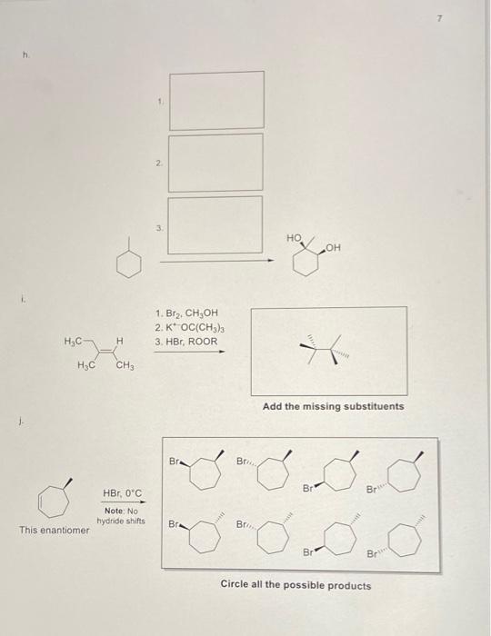 Add The Missing Starting Materials Reagents Or Products Aqueous Work Up Is Assumed Where Necessary Dont Forget Ster 1