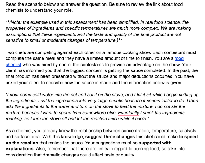 Read The Scenario Below And Answer The Question Be Sure To Review The Link About Food Chemists To Understand Your Role 1