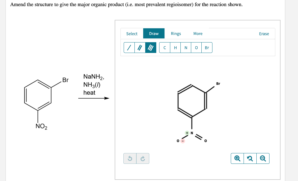 Amend The Structure To Give The Major Organic Product i e Most