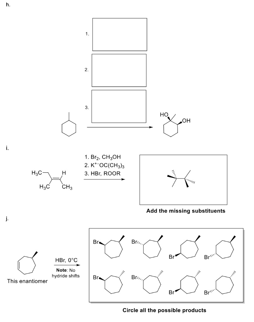 Please Add The Missing Starting Materials Reagents Or Products Aqueous Work Up Is Assumed Where Necessary Don T For 2