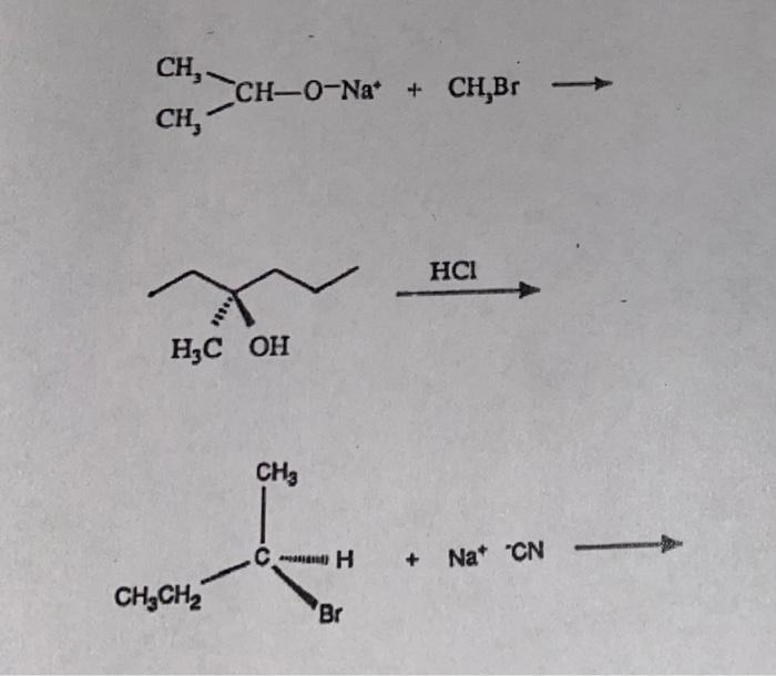 For Each Of The Following Reactions Predict The Major Product S Showing Proper Stercochemistry Where Appropriate Wri 2