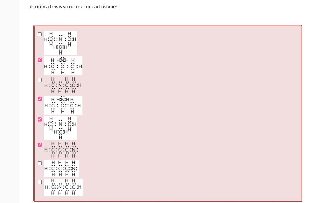 I I Identify A Lewis Structure For Each Isomer I I 2 1 5 1 Ioi 1