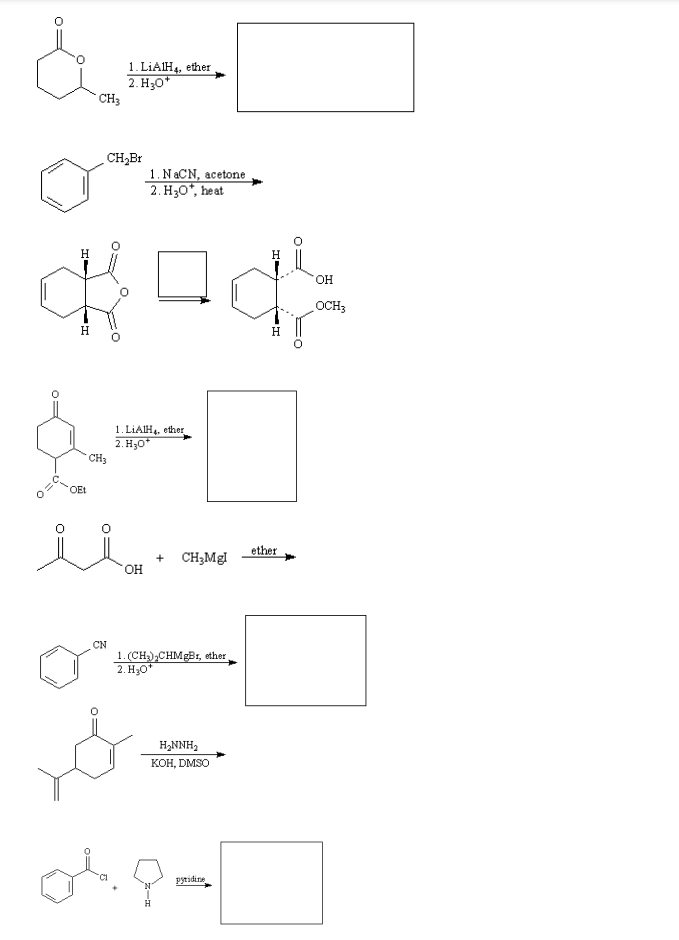 30 Points For The Following Reactions Provide Product S Or Missing Reagents Show Regiochemistry And Stereochemistry 1
