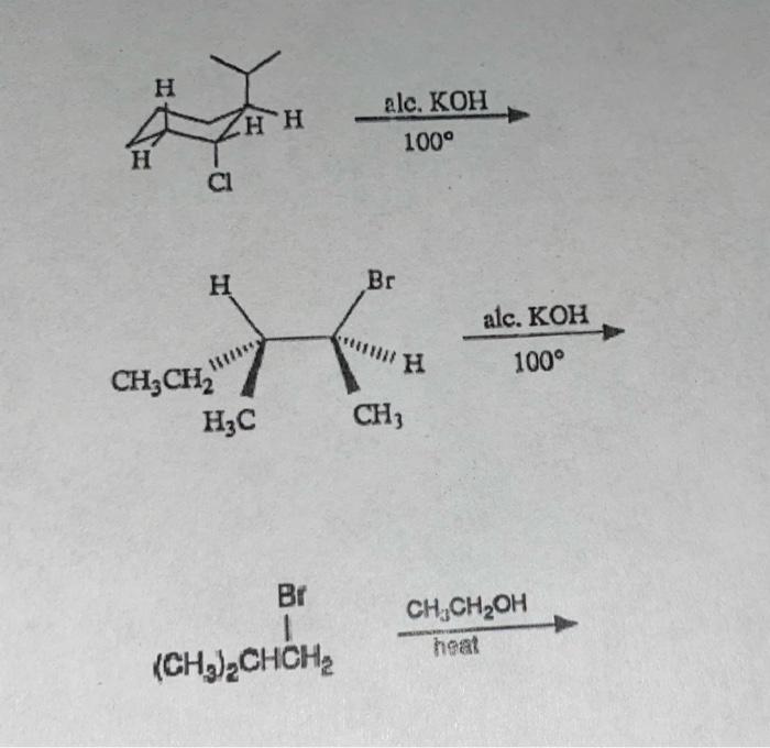 For Each Of The Following Reactions Predict The Major Product S Showing Proper Stercochemistry Where Appropriate Wri 2