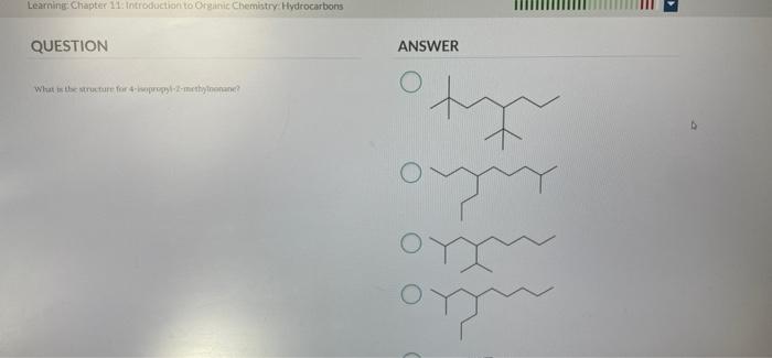 Learning Chapter 11 Introduction To Organic Chemistry Hydrocarbons Question Answer Whut The Structure For 4 Apple Methy 1